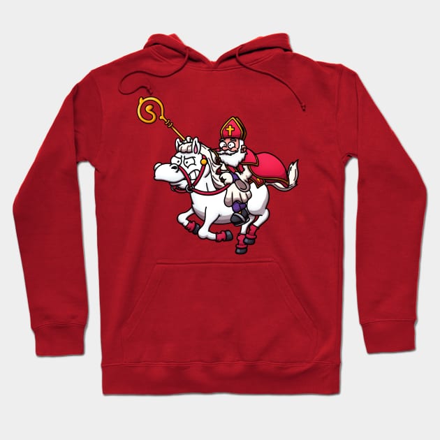 Sint Nicolaas On Horse Hoodie by TheMaskedTooner